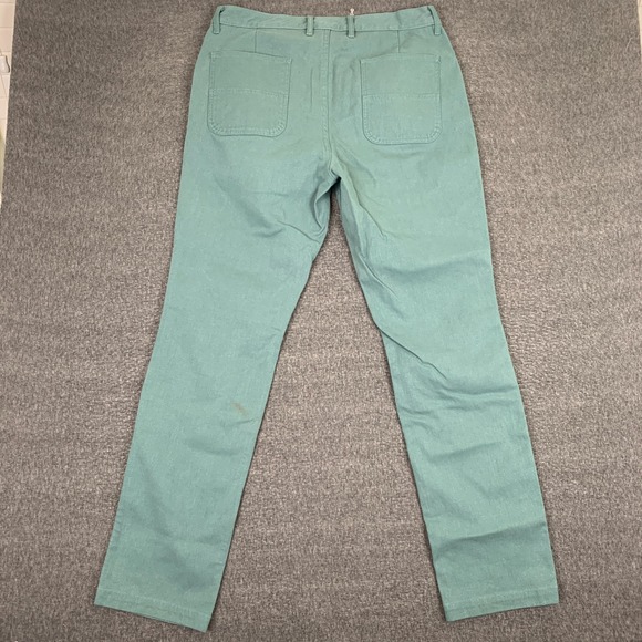 Taylor Stitch Double Knee Pants Mens 35x32 Green Chore Canvas Work Boss Duck - Picture 5 of 10